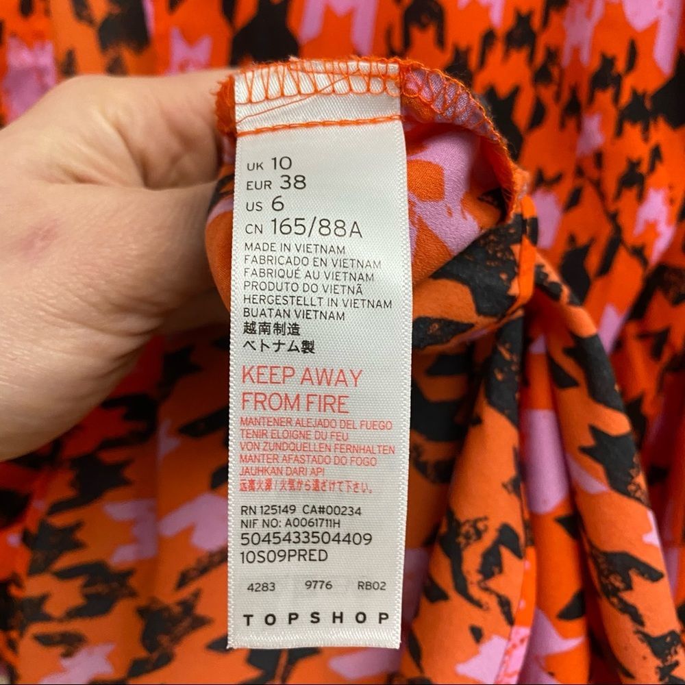 Topshop Houndstooth Patterned Dress - Picture 10 of 11